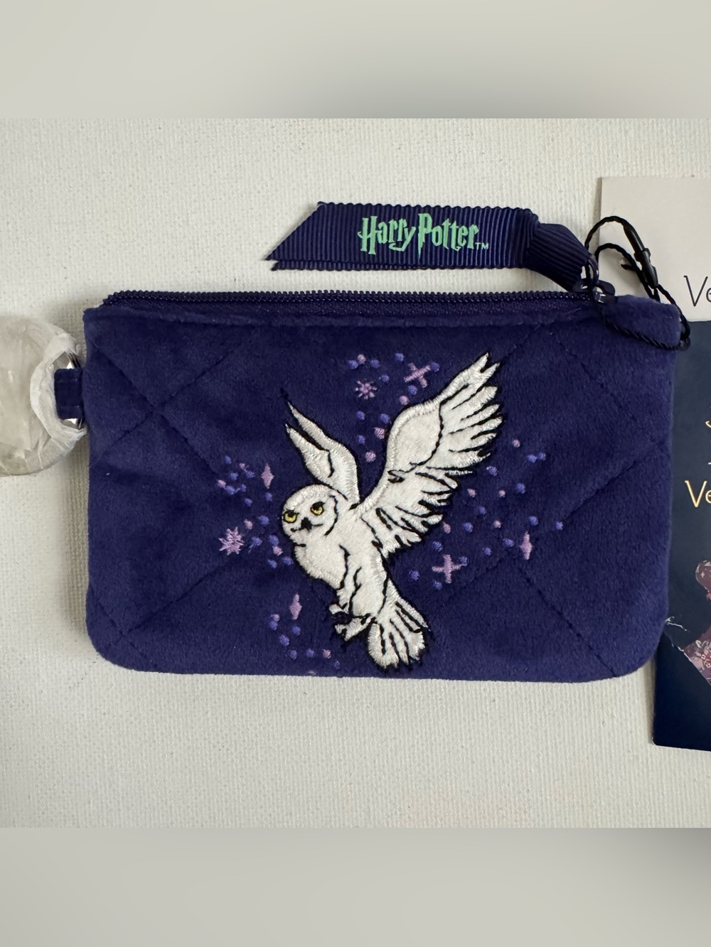 Vera Bradley Harry Potter Hedwig Owl Forbidden Forest Zip ID Case Purple Holder - Picture 4 of 12